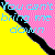 repeating yellow and pink diagonal striped with blue text reading "You can't bring me down" on each