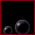 Animated sequence showing a silver bubble forming from small rings into a large sphere with red roses and green stems inside, against black background.