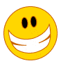 Six yellow circular smiley face icons arranged in a 3x2 contact sheet showing sequential animation frames with varying mouth shapes and eye positions.
