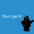 Blue background with white text 'Don't get it' and a black figure holding a glowing object, next to red background with blue 'Freddy Guy' text.