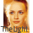A static image with three showing a woman's face, text fragments, and a blue-toned figure
