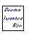 A sequence of pixelated envelope and mailbox icons in purple, white, and gray tones with blue handwritten text on paper fragments.