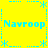 Yellow background with cyan text and decorative elements arranged in a pattern