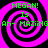Four identical display a pink and black spiral background with green text reading "MEGAN! Is Ah-MAZING Ah-MAZING" in a pixelated font