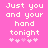 Pixelated text on a pink background with animated sparkles changing position.