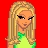 Pixel art of a blonde woman in a green top with pink polka dots on a red background, text below reads WATER MELON in green and pink letters.