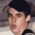 A pixelated animated sequence showing a person's face in four distinct views: full face, close-up eye, side profile, and angled profile.