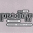 Pixelated grayscale icon with stylized text and layered rectangular shapes on a light gray background.