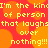 Red background with orange circular shapes and yellow pixelated text repeating "I'm the kind of person that laughs over nothing!!!" in a pattern