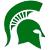 Static green Spartan helmet icon with white accents on a transparent background, featuring a curved crest and stylized facial opening.