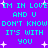 Pixelated cyan text on purple background with white starbursts, repeating 'IM IN LOVE AND U DON'T KNOW IT'S WITH YOU' in a pattern