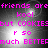 Pixelated text in bright pink on a grayscale background with two light sources, repeating 'friends are friends are kool but COOKIES r so much BETTER' across four