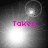 Four grayscale display a bright light source with a circular halo, each containing pink text reading 'Taken' in pixelated font