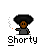 Pixel art character with afro hairstyle holding a white object, repeated across with two speech bubbles reading 'WANNA' and 'HIT THIS' above specific instances