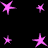pink star icons on a black background, with varying sizes and positions