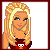 A 4x3 contact sheet of a pixel art animation featuring Elmo and a blonde doll character, with text elements arranged across frames showing sequential motion.