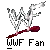 Pixelated icon shows a figure with outstretched arms on a red and white staff, below text reading 'WWF Fam' in blocky font.