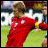 A 48x48 animated contact sheet showing three sequential frames of a soccer player in red uniform kicking a ball on grass field.