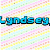 six pixelated with text and heart symbols, featuring names like Lyndsey, Ashley, Taylor, and phrases 'and I,' 'are... bffs! :)', and colorful backgrounds