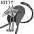 A 4x4 contact sheet of a pixel-art cat animation with multiple frames showing different poses and text labels like "KITYY," "SAYS," and "MEOW."
