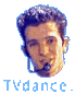 Four static headshots of a person with dark curly hair wearing a headset, arranged in a with blue text below each