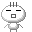 Two pixelated cartoon characters in a side-by-side contact sheet with gray background, showing sequential animation frames of facial expression changes from neutral to open-mouthed.