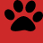 Six paw print icons arranged in a , each with distinct color variations on solid backgrounds