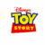 Pixelated logo featuring bold yellow 'TOY' text above red 'STORY' text with blue outlines, a red crane graphic above, and a white background.
