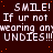 Static pixel art with repeated text on a dark red background, featuring white and orange pixels.