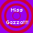 Four identical pixelated icons arranged in a , each featuring red concentric circles on purple background with "Miss Gozzo!!!!" text