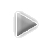 Pixelated triangular play button icon with gradient shading and white border on gray background.
