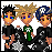 Pixel art of three figures with distinct hair colors and clothing, paired with text reading 'Im FEELING this' on a gray background.
