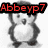 Four distinct pixelated images arranged in a , each with 'Abbeyp7' text in different colors above or below