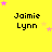 Yellow background with repeated 'Jaimie Lynn' text and pink/yellow star animations in a