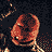 Animated sequence of a red-hooded figure with orange face, showing head movements and text 'CRY_WOLF' at bottom.