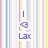 A vertical strip of pastel-colored stripes with a central white rectangle containing blue pixelated text and a heart symbol.