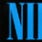 A static image of blue text on a black background with partial visibility of the word "NIRVANA" and a gray square in the bottom right corner.
