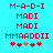 Pixelated red text and heart symbols on cyan background with animation changes in heart positions.
