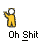 Animated sequence showing a yellow figure, red car, and white circle with 'Oh Shit' text below each frame.