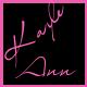 Pink neon-style cursive text spelling 'Holly Love' on a black background with pink border.