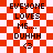 Red and white checkered background with pixelated text reading "EVERYONE LOVES ME... DUHHH <3" in two identical vertical