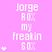A pink background displays repeated text 'Jorge ROX my freakin SOX' with white asterisks, where the number of asterisks increases from one to four in a pattern