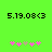 Green background with black text '5.19.08<3' above two of pink and beige pixelated flower icons