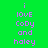 Pixelated purple text on green background with blue circular gradient overlay, displaying 'i lOvE CoDy and haley' in four lines.