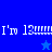Blue background with white text 'I'm 13' and a small blue star icon, displayed in a with repeated elements