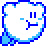 Two pixelated blue and white circular icons with pause symbols, side-by-side on a white background.