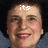 A pixelated image of a person with dark hair and light skin, wearing a blue garment, showing three variations of overlaid text.