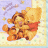 Pixelated image of Winnie the Pooh and Tigger hugging on a pastel background with purple text reading 'friends for life' on pink.
