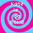 Four identical display a pink and blue spiral background with white text reading 'Kate is do BOMB' in a pixelated font