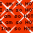 Red background with white diamond lattice pattern overlaid by repeated black text reading "I am so HOT" in various styles.